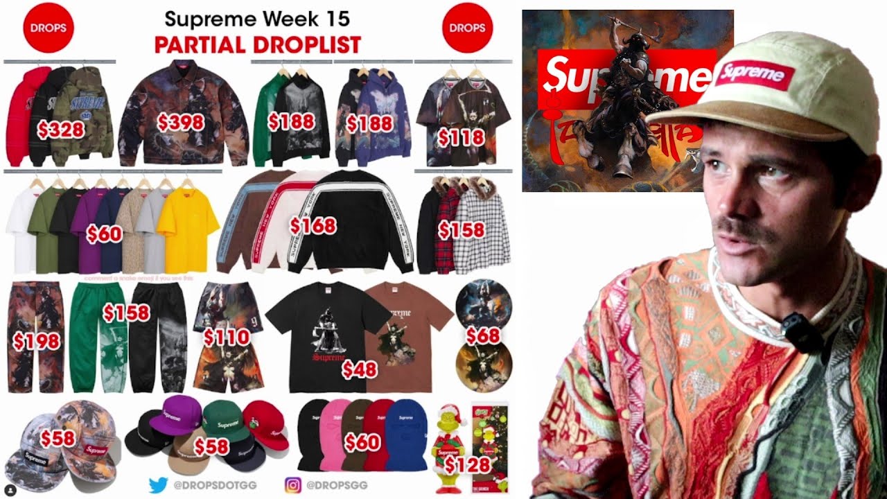 SUPREME X FRANK FRAZETTA - PARTIAL DROPLIST
