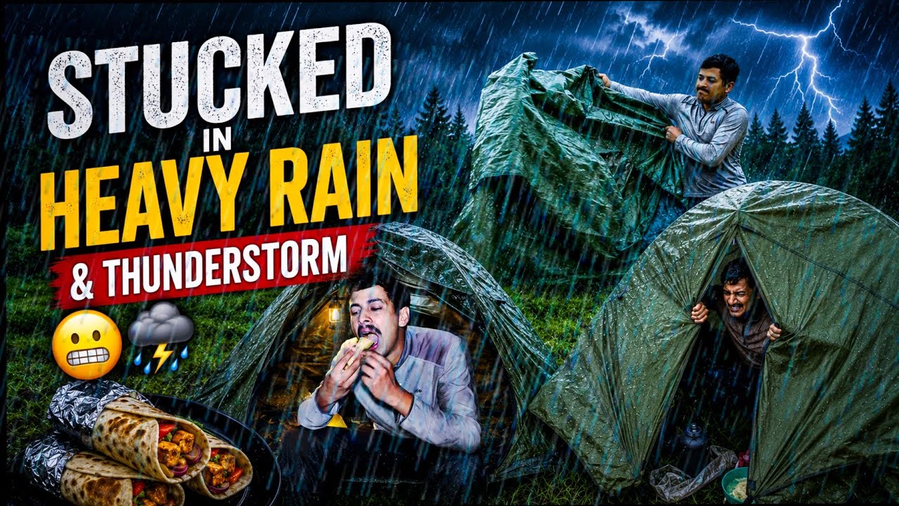 ⛈️ Extremely Heavy Rain Camping & Thunderstorm | Camping In The Rain India | Unknown Dreamer 
