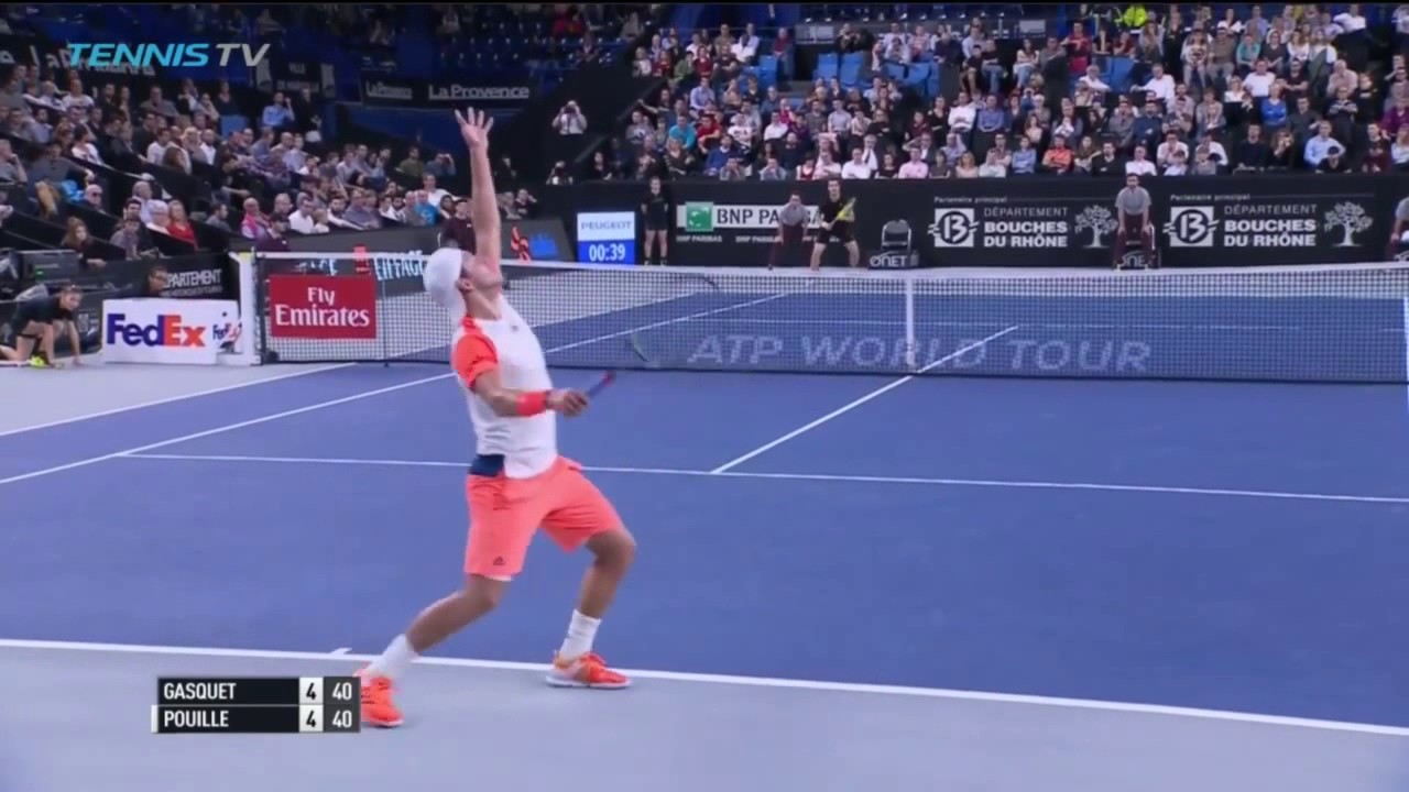 2017 Lucas Pouille serve