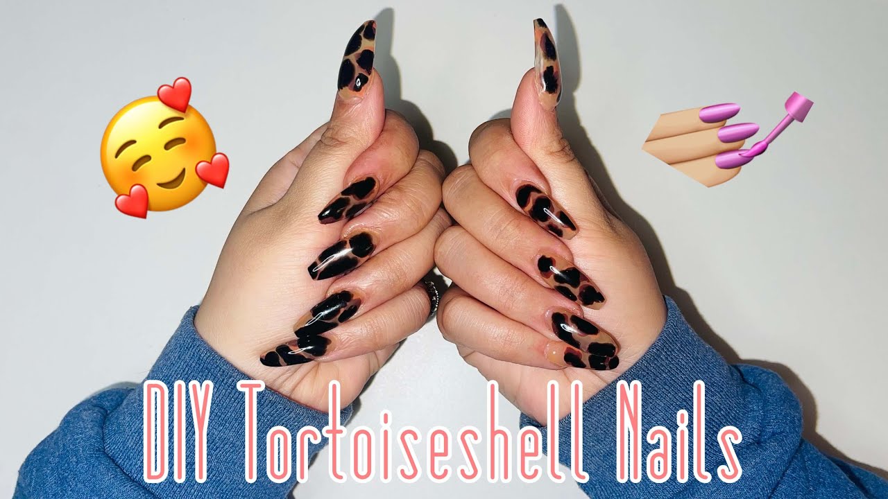 DIY Tortoiseshell Nails! 🖤 Super Easy!