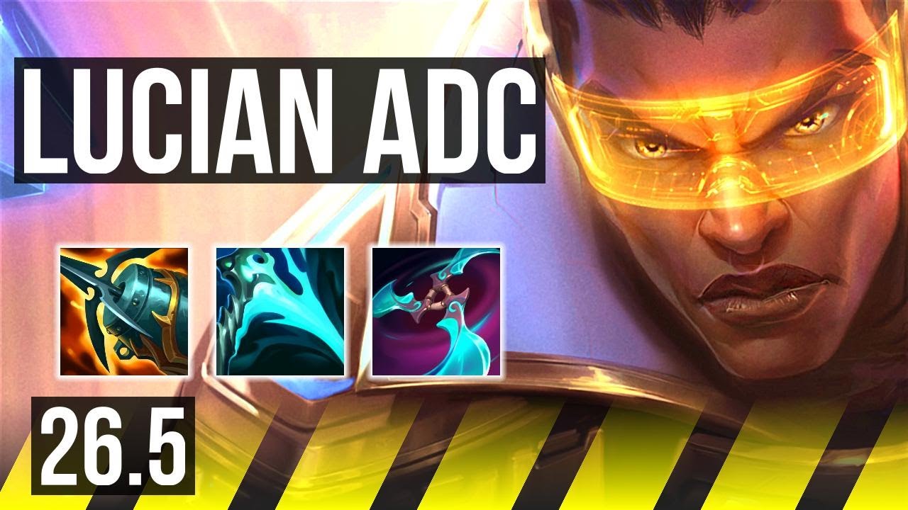 LUCIAN & Nami vs CAITLYN & Pantheon (ADC) | 56K damage | KR Master | 26.5