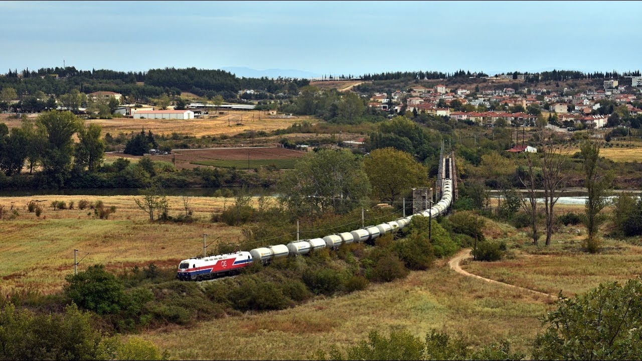 Hellas Sprinter on freight trains between Polykastro and Idomeni. September 2018