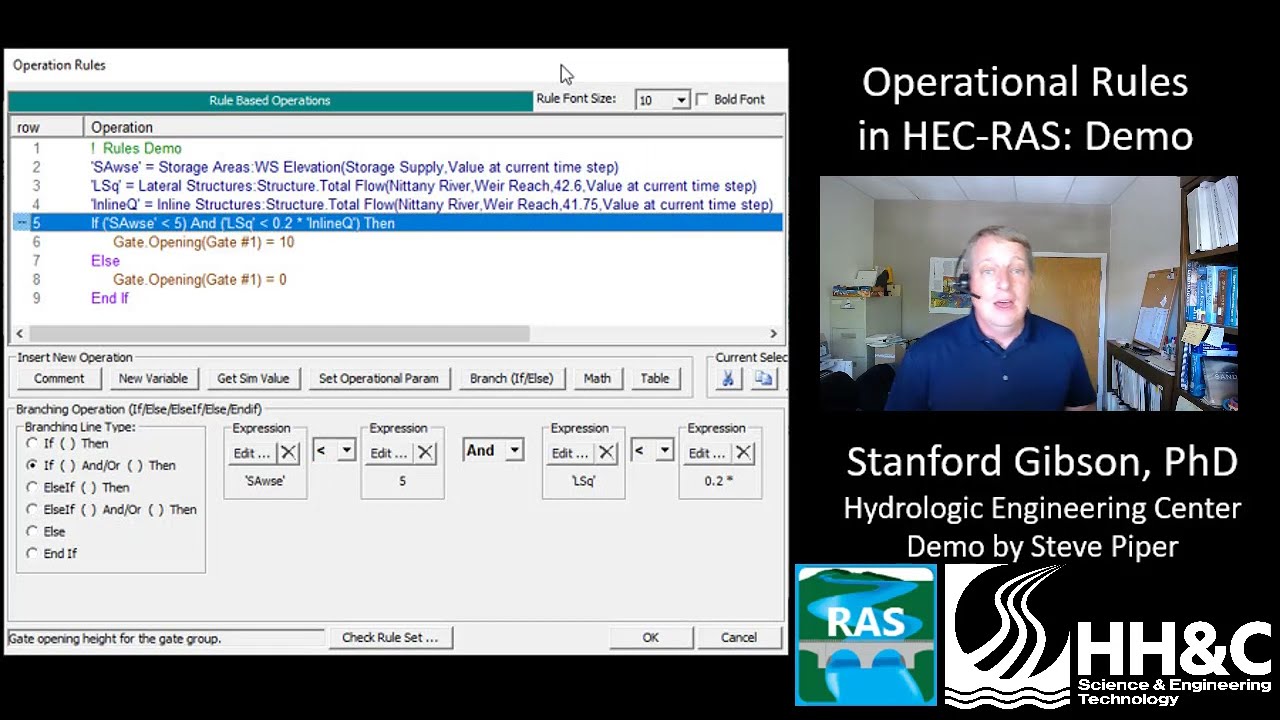 HEC-RAS Operational Rules Demo