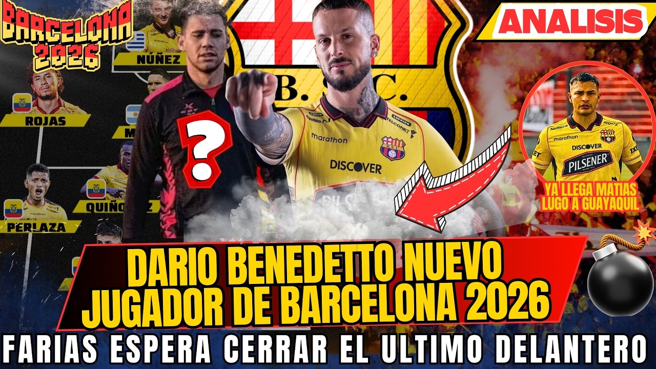 DARIO BENEDETTO ES NUEVO JUGADOR DE BARCELONA - FARIAS BUSCA MAS REFUERZOS PARA BARCELONA