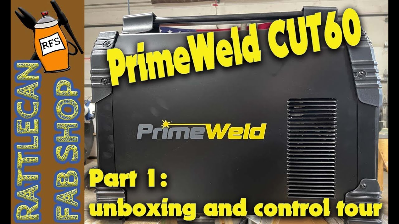 PrimeWeld CUT 60 plasma cutter part 1- unboxing and tour | RATTLECAN FAB SHOP with James O'Rear