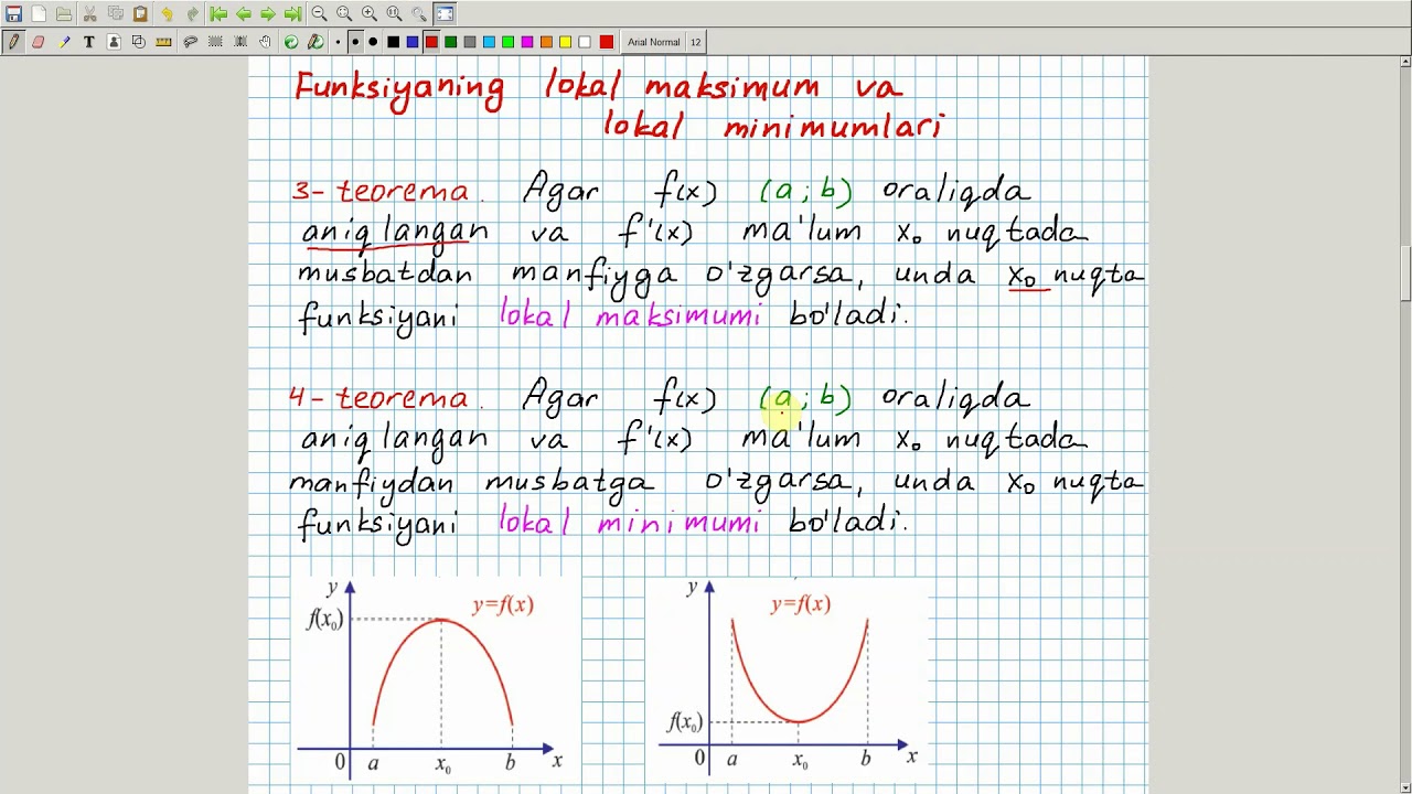 Hosila yordamida funksiyani tekshirish va grafiklarini yasash (1-qism). Algebra 11-sinf. 13-dars