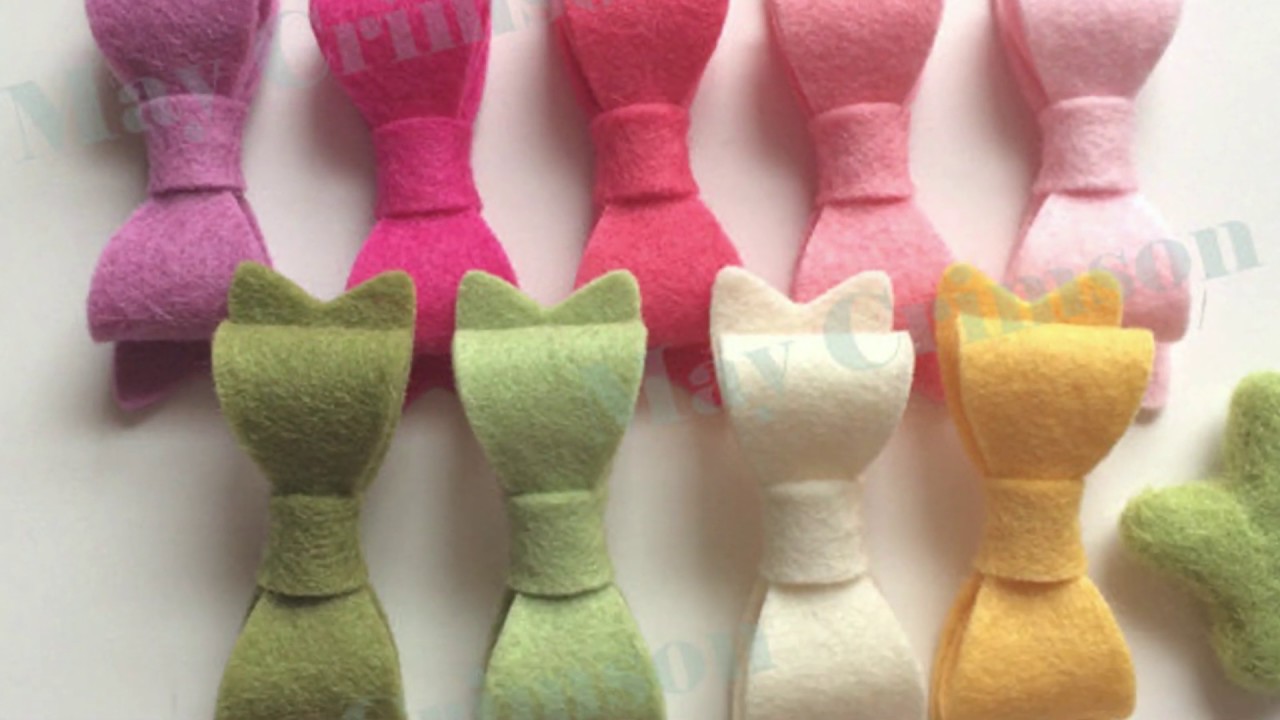 Best felt hair clip bow from Maycrimson