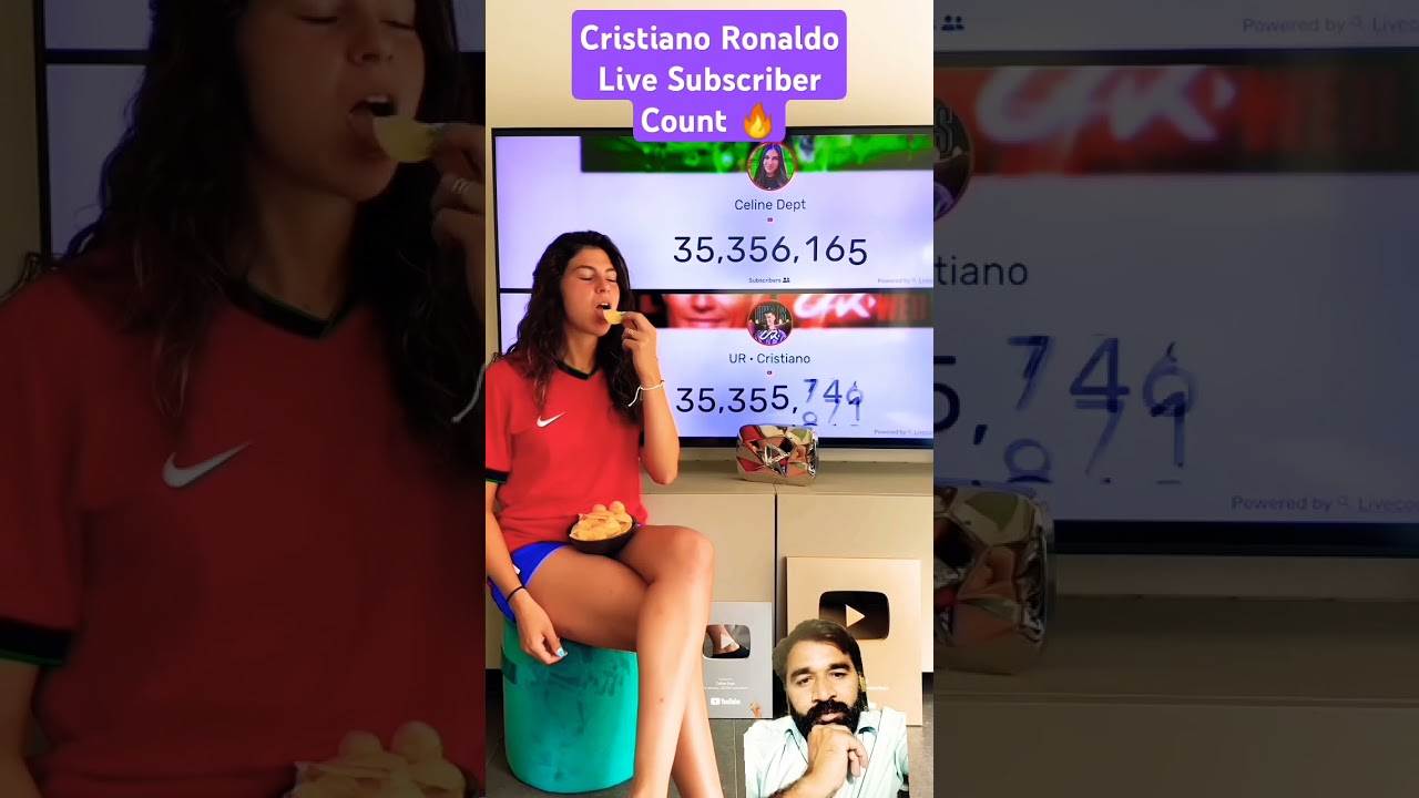 Cristiano Ronaldo Live Subscriber Count 🔥 #shorts #ronaldo #subscribers #live #trending