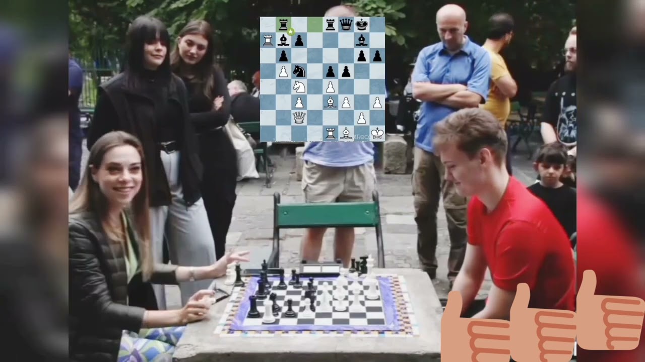 when WGM Dina Belenkaya vs IM Alex Banzea at chess park, hiding their tittle..