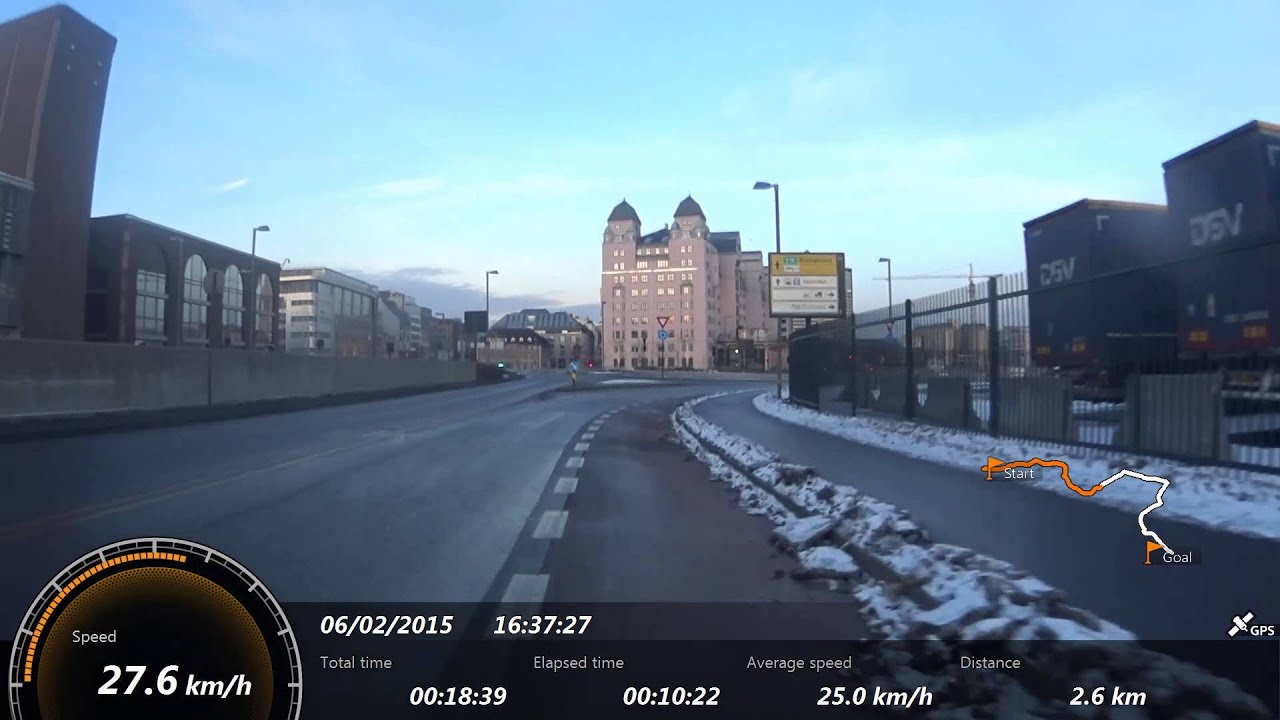 Oslo strandpromenade for syklister i februar 2015 FF