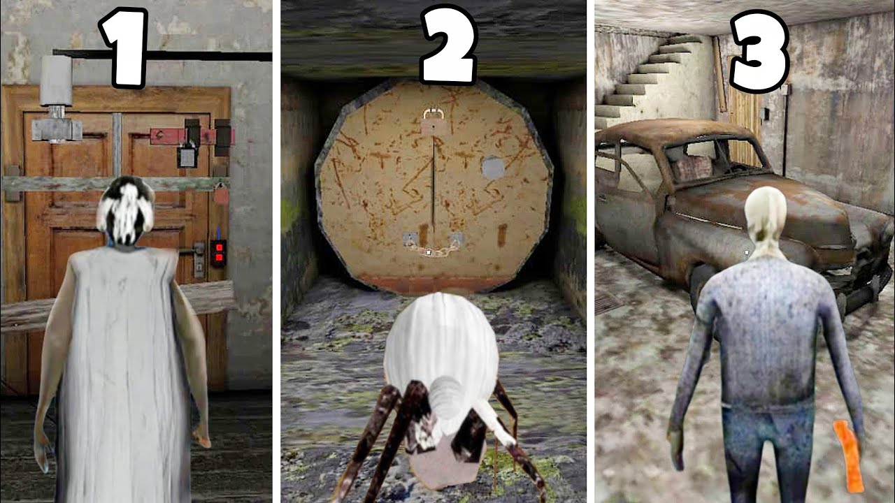 Playing as granny, Grandpa and Spider Mom
