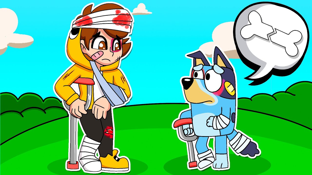 BLUEY SE ROMPE TODOS LOS HUESOS en ROBLOX! 🦴😱