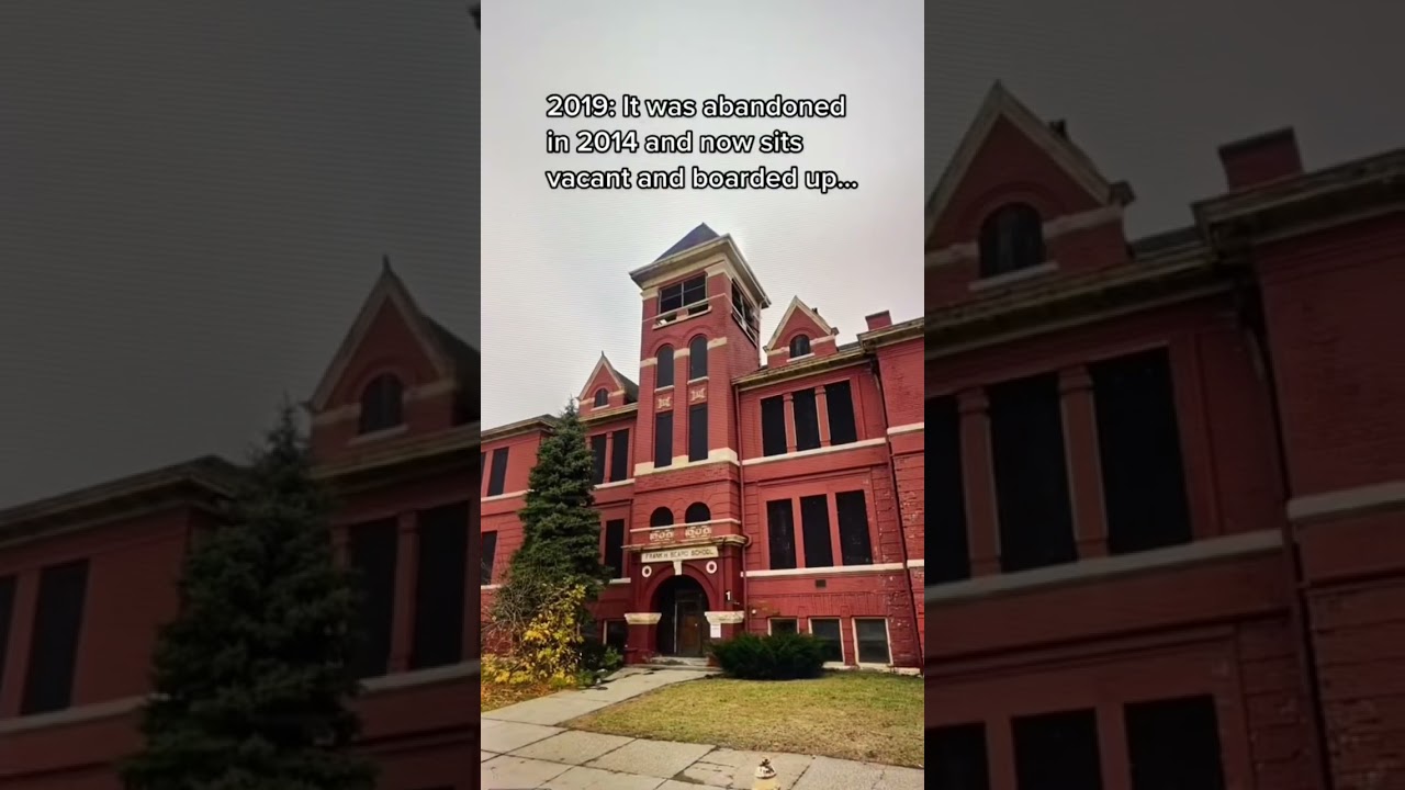 100 year old school goes down in flames&hellip; #abandoned #googlemaps #detroit #michigan #school
