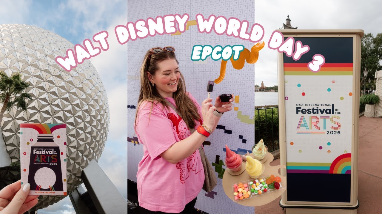 DISNEY WORLD DAY 3 | festival of the arts at epcot + taking a baby to disney 🌐🎨✨