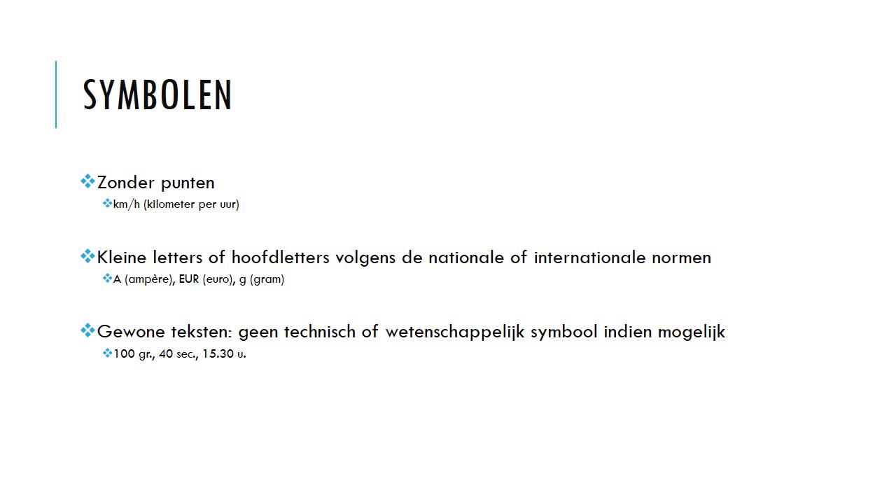 De afkortingen in het Nederlands