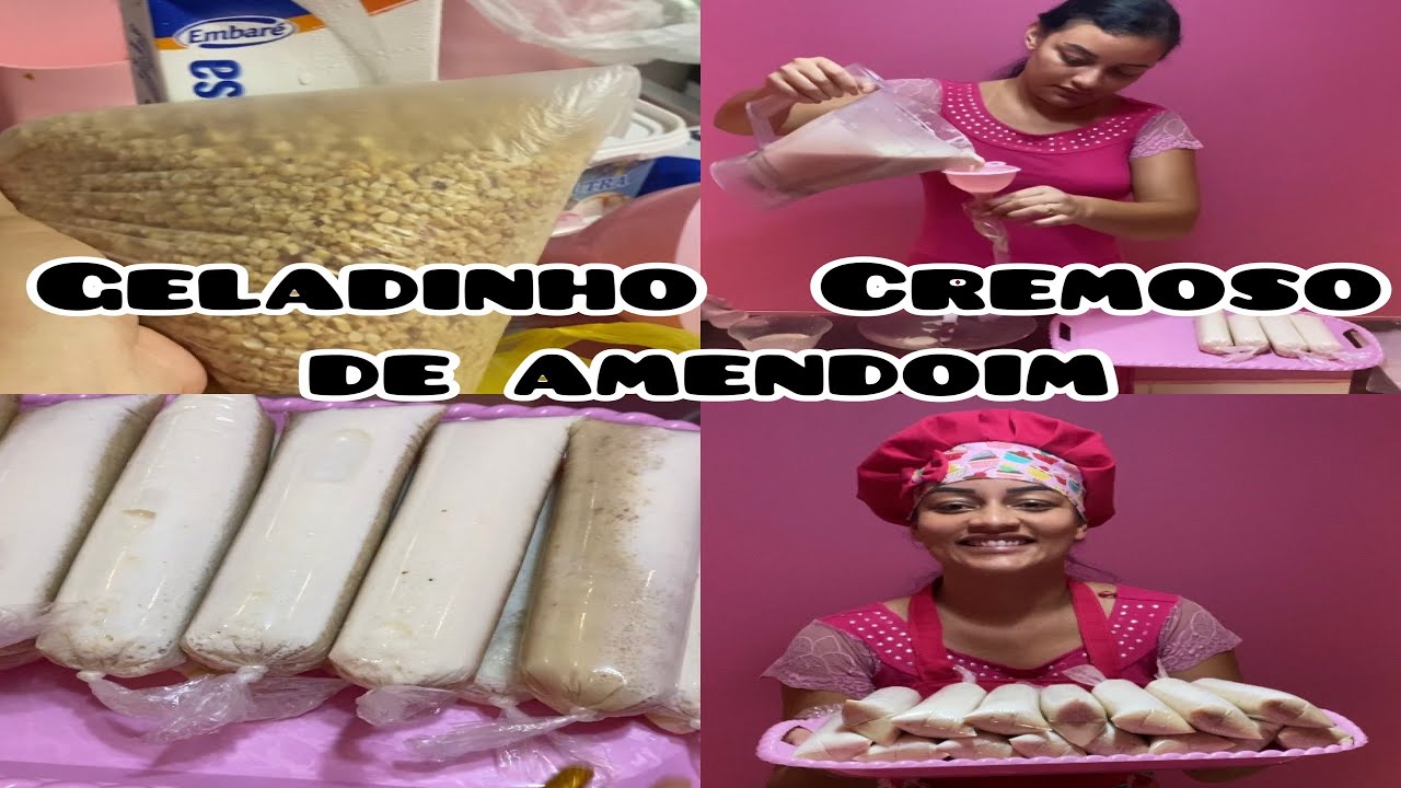Geladinho CREMOSO de AMENDOIM | O GELADINHO MAIS GOSTOSO DO MUNDO | FAÇA E VENDA MUITO.
