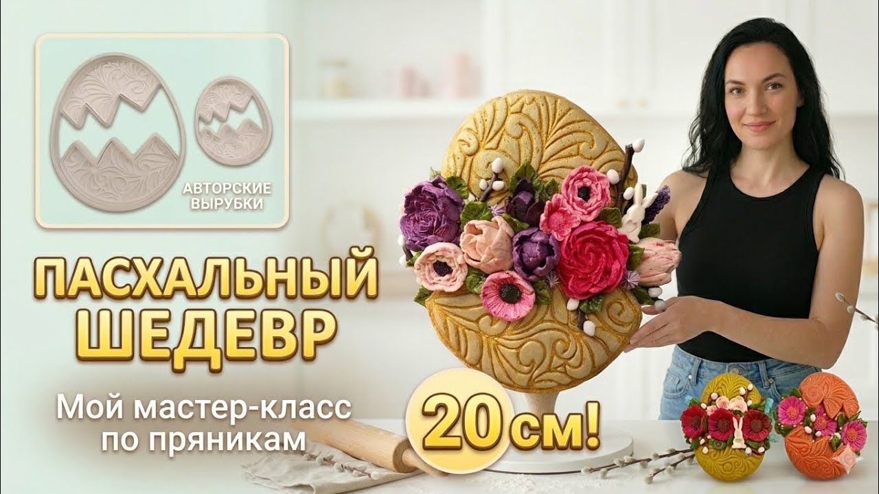 ПАСХАЛЬНЫЙ ПРЯНИК с сюрпризом внутри | Обзор вырубок и сборка зефиросендвича