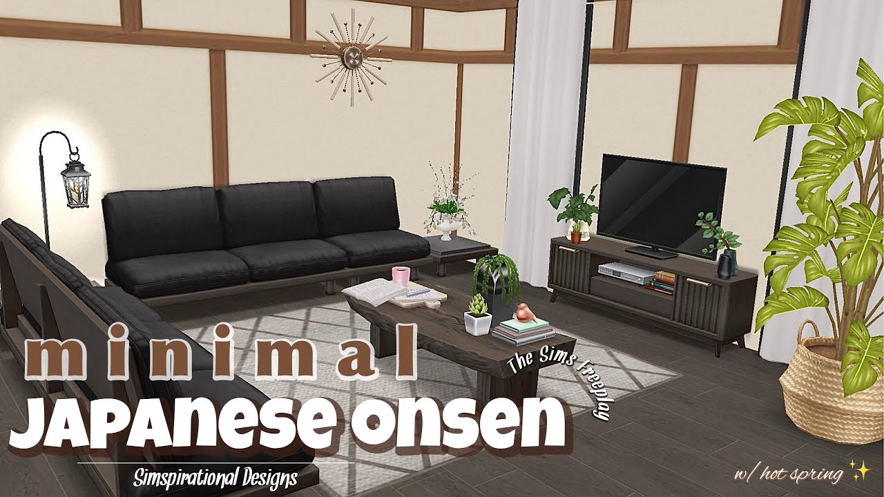 MINIMAL JAPANESE ONSEN HOUSE | The Sims Freeplay | House Tour | Floor Plans | Simspirational Designs