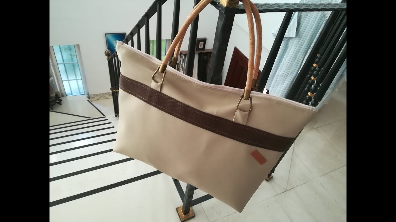Sac en simili cuir avec poignées de liège - Couture Anaïs