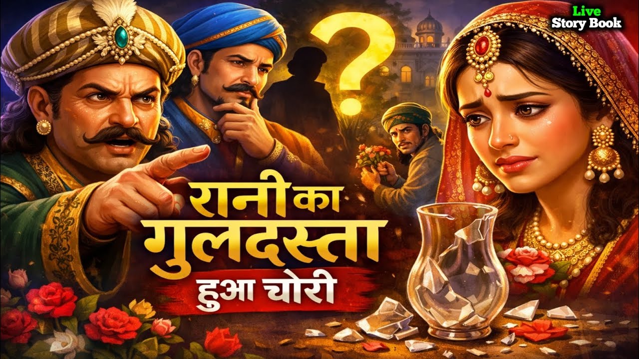 रानी का गुलदस्ता हुआ चोरी, अकबर बीरबल कि कहानी, Akbar Birbal ki kahaniyan | Stories of Akbar Birbal