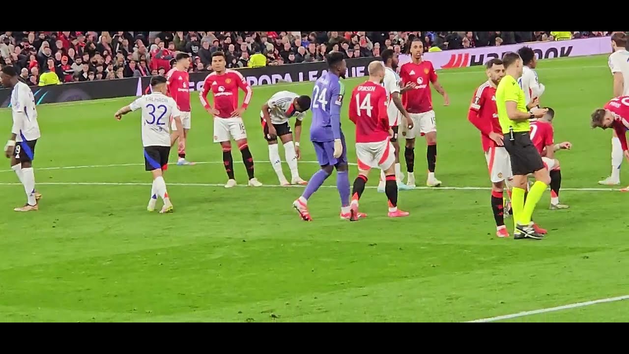 Man Utd v Olympique Lyonnais 2nd Half Extra Time Europa  Quarter Final Old Trafford 17th April 2025
