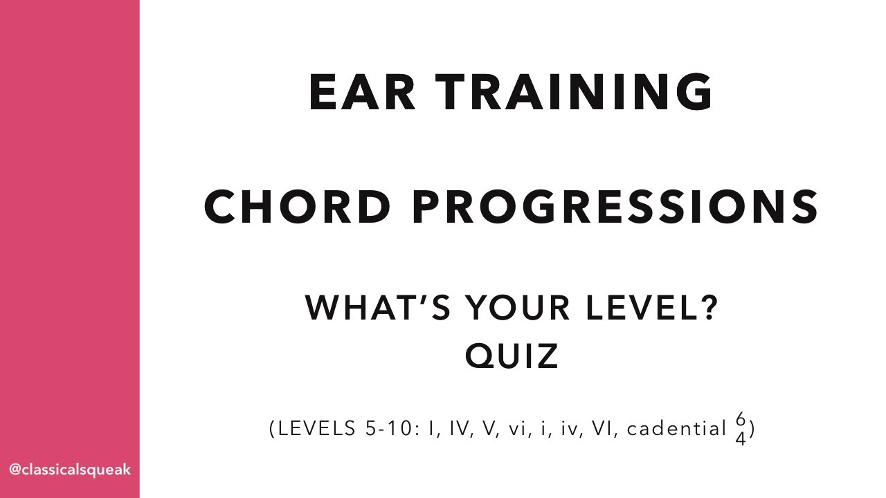 Chord Progression Ear Training Quiz (What's Your Level? | RCM 5-10: I, IV, V, vi, i, iv, VI, cad6/4)