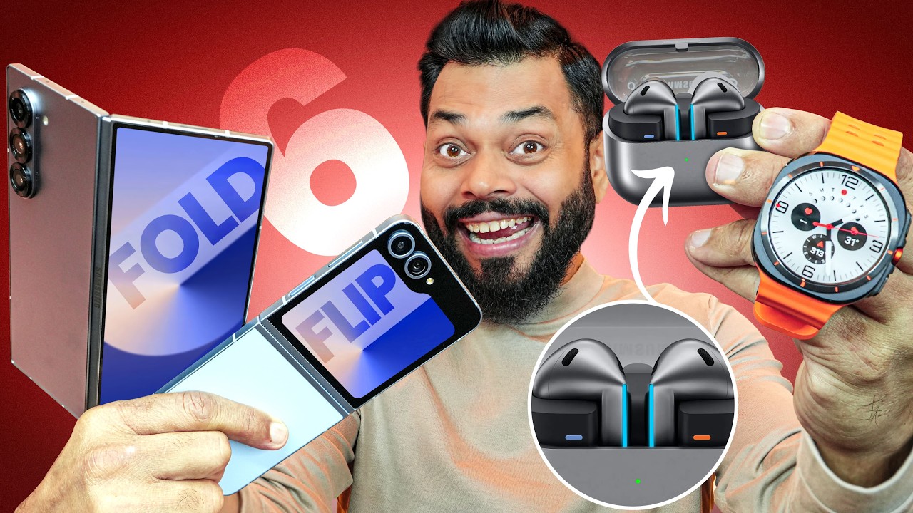 Samsung Galaxy Z Fold 6, Flip 6 Hands On & First Look ⚡ Ft.Watch Ultra & Buds 3 Series