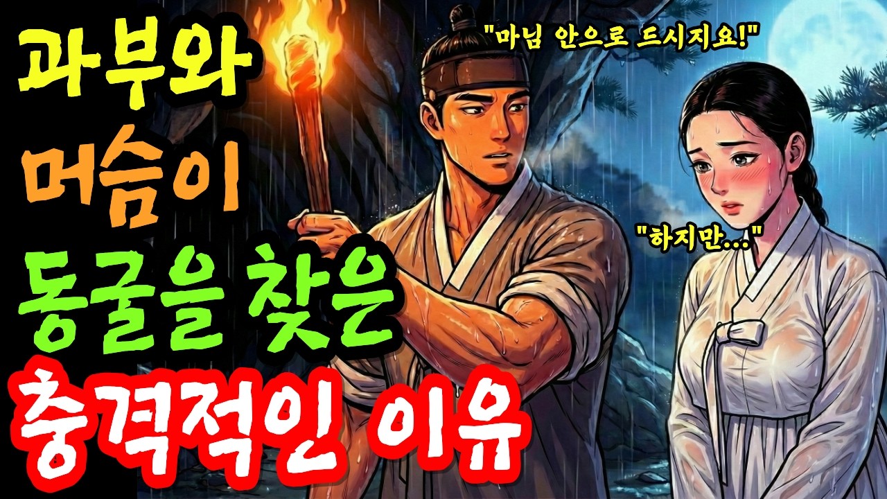 양반댁 과부와 머슴이 비오는 밤 몰래 동굴을 찾아간 충격적 이유는 야담 | 옛날이야기 | 오디오북 | 민담 | 설화 | 야사 | 반전 |