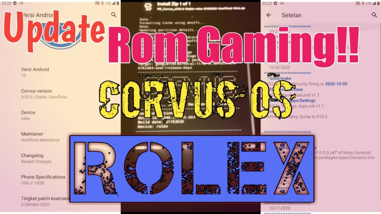 Update Rom gaming CORVUS OS!!Cara instal Corvus di Redmi 4a ROLEX !!oprek hp diwarnet!!