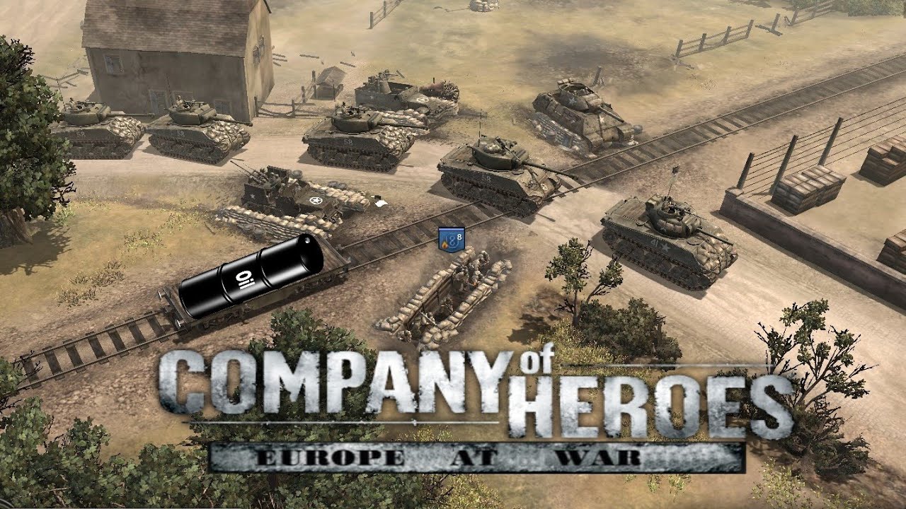 Company of Heroes Stealing Fuel 1vs2 Expert [Europe At War mod]
