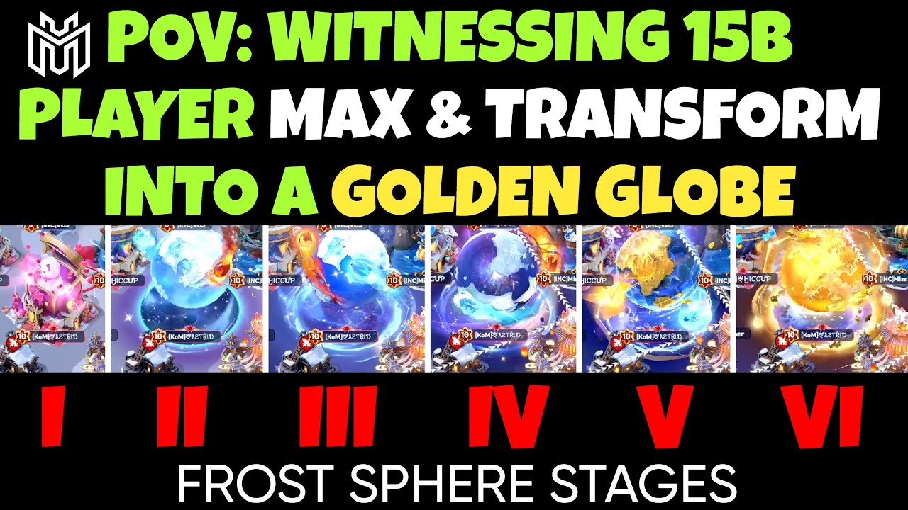 POV: 15B Player MAXES and TRANSFORMS into a Golden Globe Whiteout Survival Frost Sphere I to VI Slow