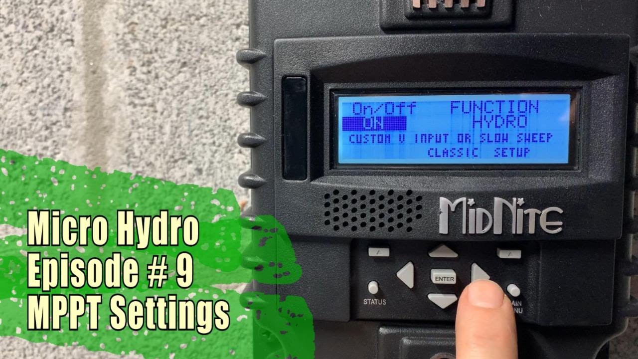 Micro Hydro - MPPT Settings