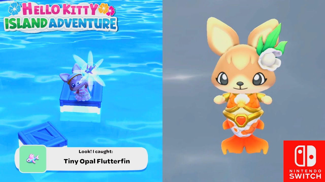 Hello Kitty Island Adventure SWITCH: Quest Mermaidified Fashion, Catch fish night & Upgrade Mermaid