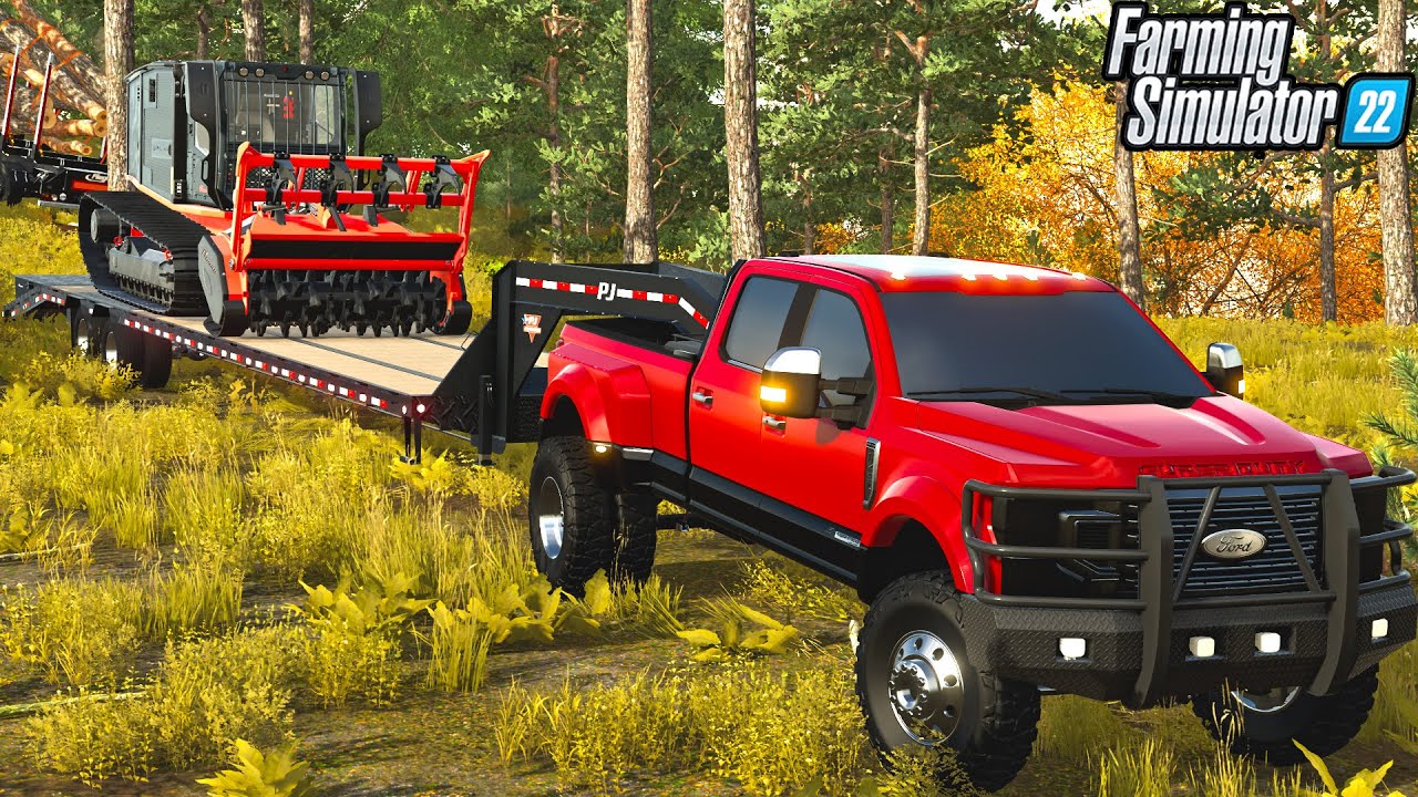 OVERLOADED HAULING WITH F-450 | LOGGING ELM CREEK | FARMING SIMULATOR 22