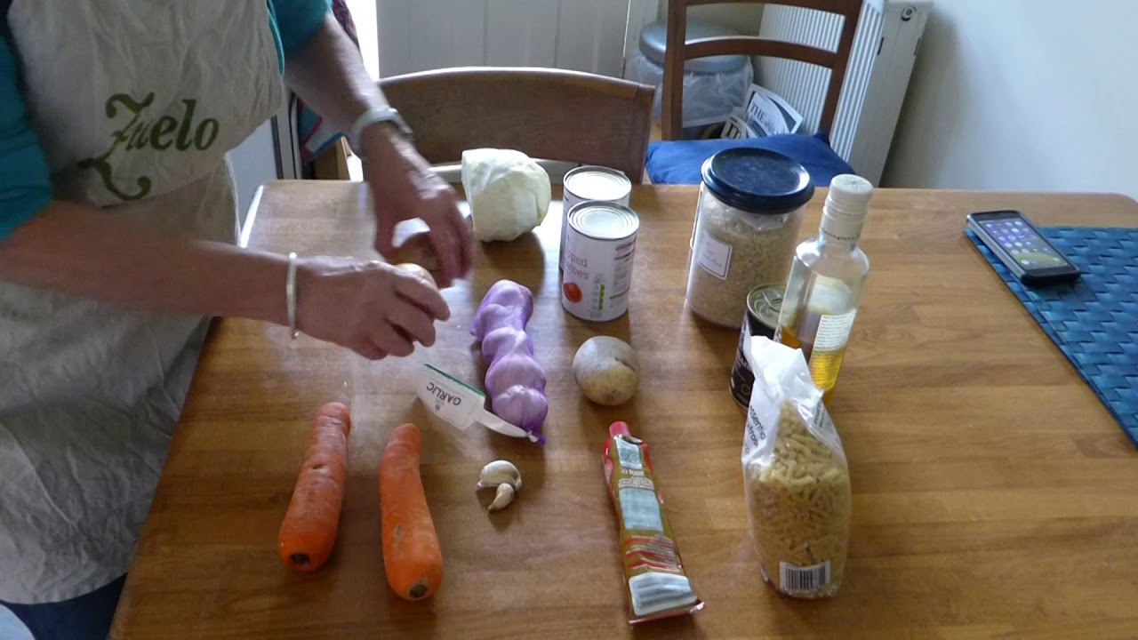 Claudia minestrone making