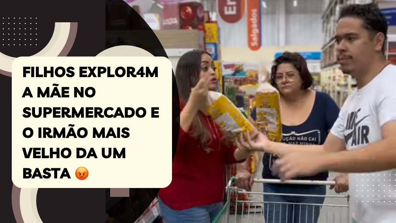 Filhos explor4m a mãe no supermercado e o irmão mais velho da um basta 😡