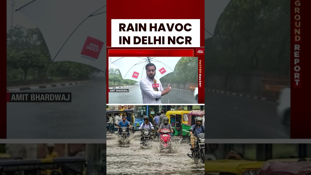 Heavy Rains Lash Delhi-NCR, Gurugram | Waterlogging, Traffic Woes Cripple Capital