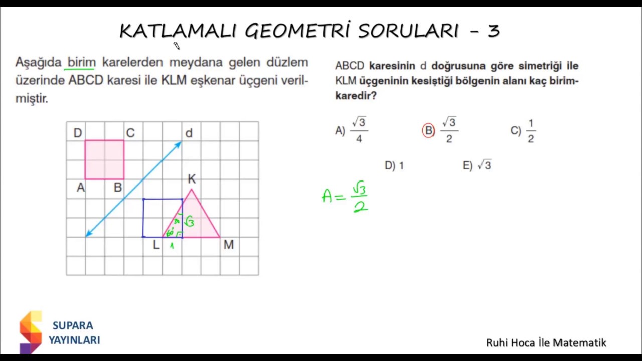 KATLAMALI GEOMETRİ SORULARI 3  BÖLÜM
