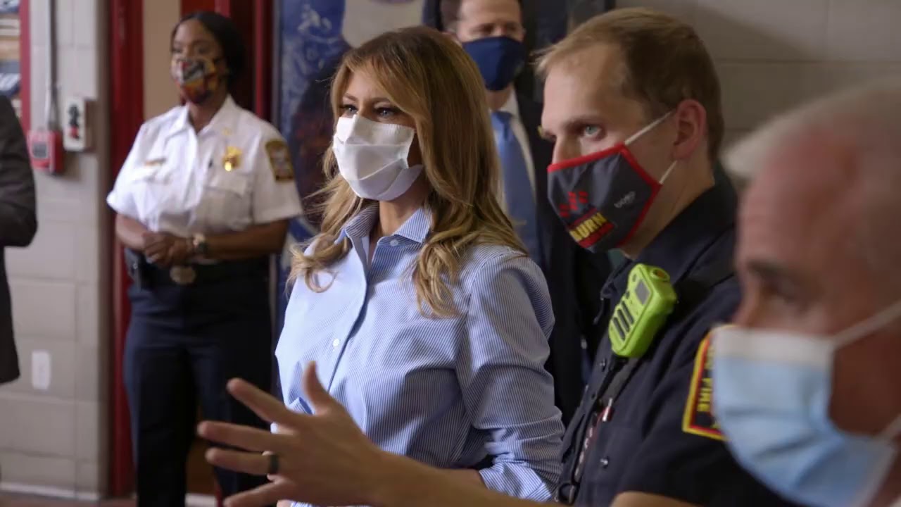 First Lady Melania Trump Visits Engine Company 9
