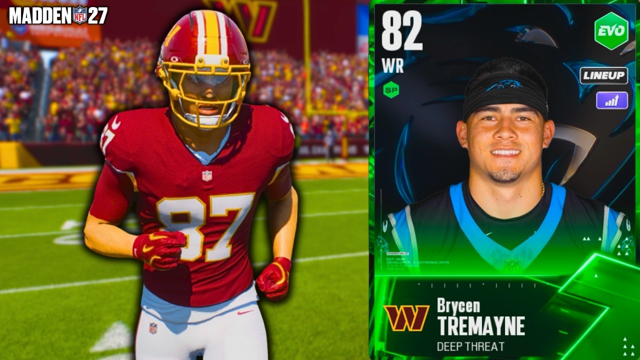 Это лучший эво-ресивер для тематической команды Commanders в Madden 27!