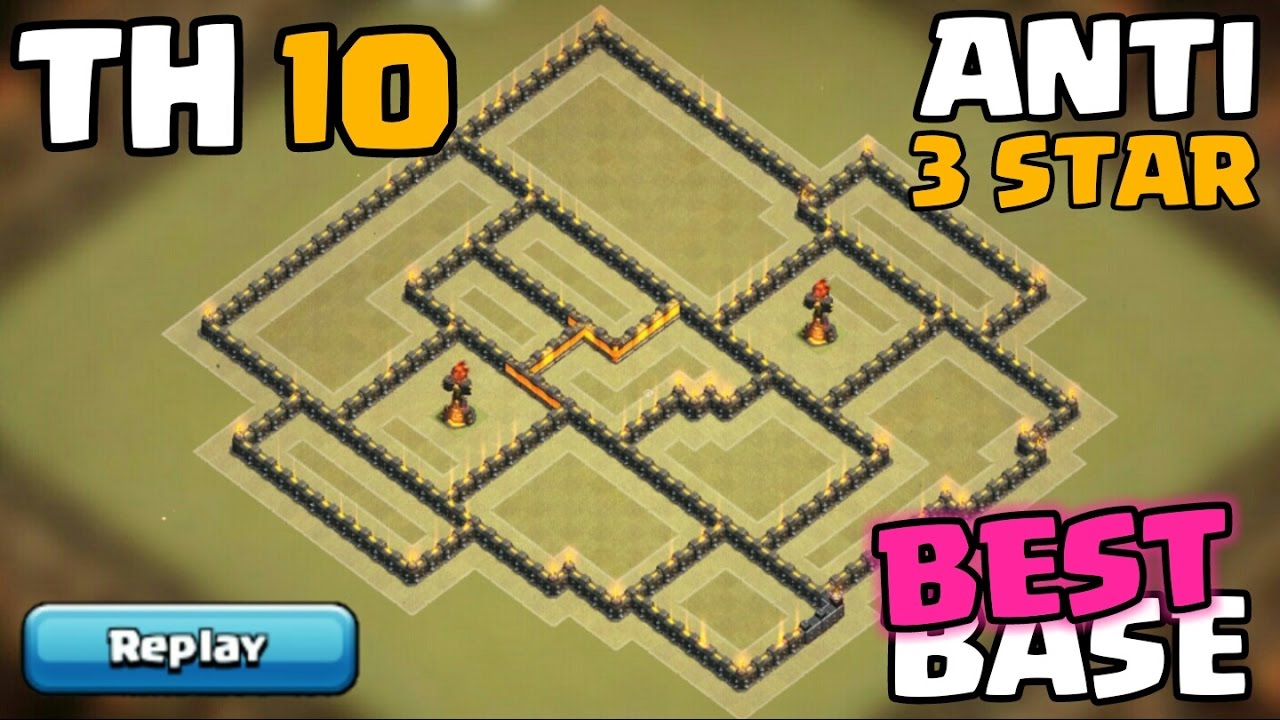Clash of Clans - TH10 War Base 2017 ANTI 3 STAR with REPLAYS (Anti Air/Bowler/LavaLoon)