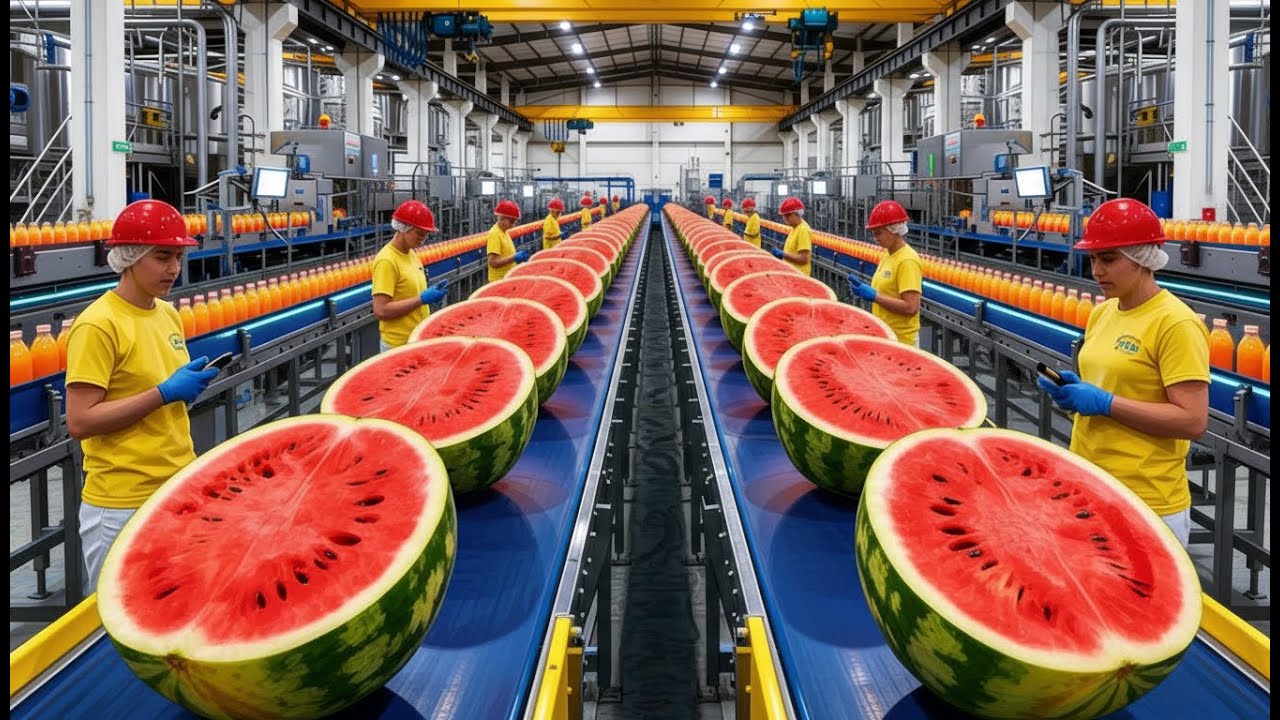 From Whole Watermelon to Perfect Slices &ndash; The Factory Process Revealed