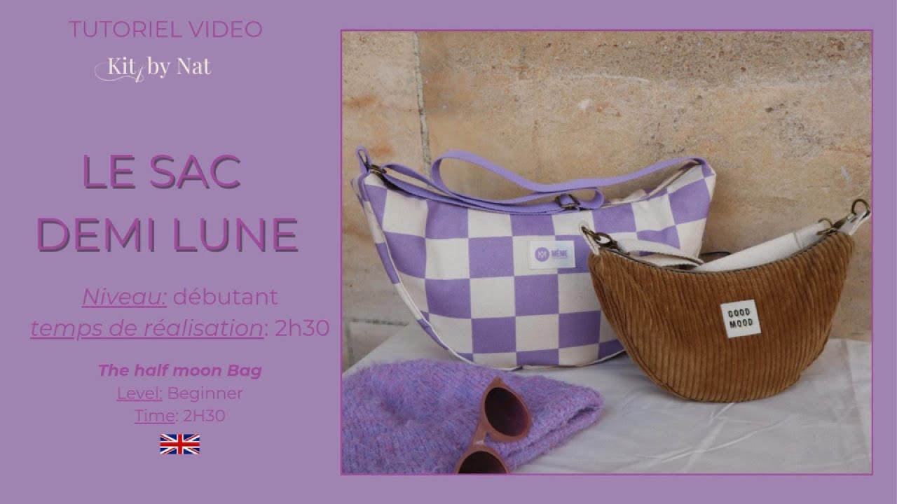 Tutoriel couture du Sac demi lune 🌛 