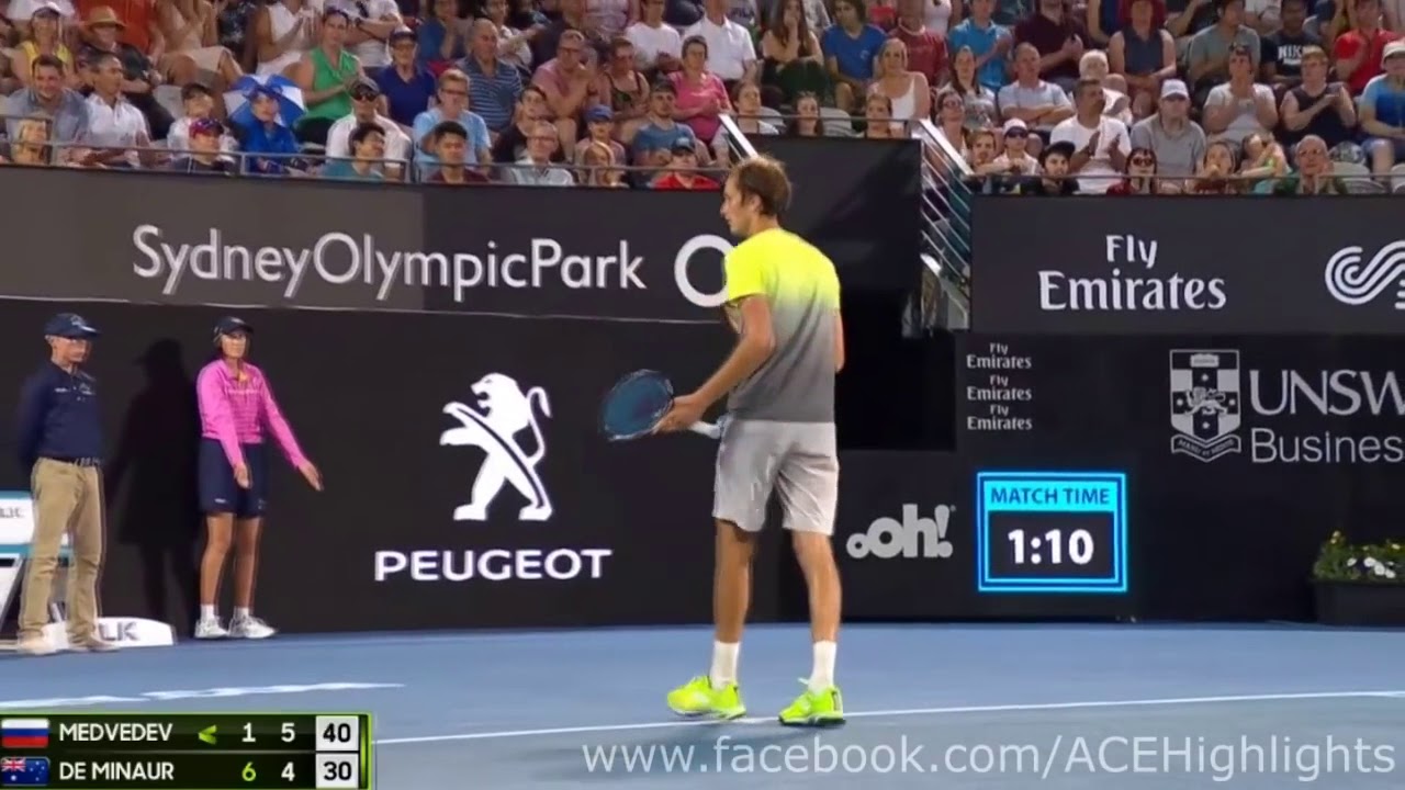 Daniil Medvedev vs Alex De Minaur 2018 Sydney Final HighlightsACE TENNIS1001