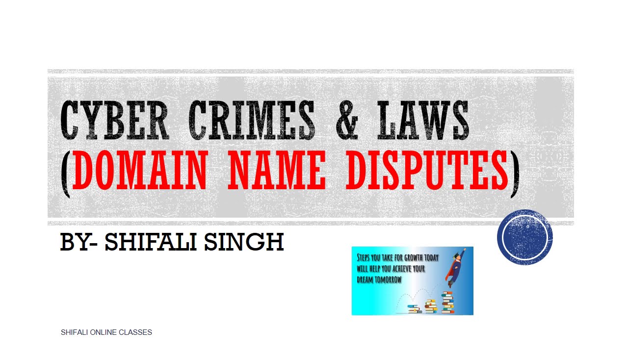 Domain Name Disputes | Cyber Laws | #cybercrimes #cyberlaws #bcom  #duexams