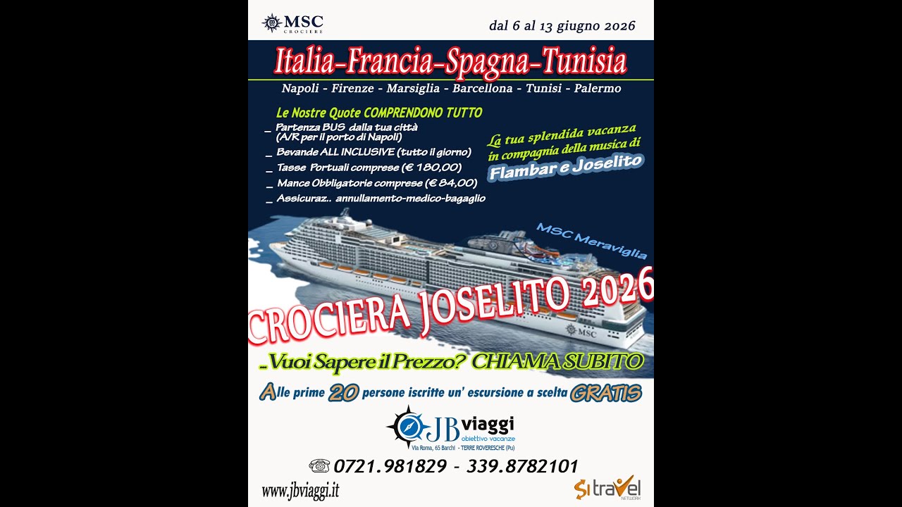 Crociera JOSELITO 2026 MSC Meraviglia