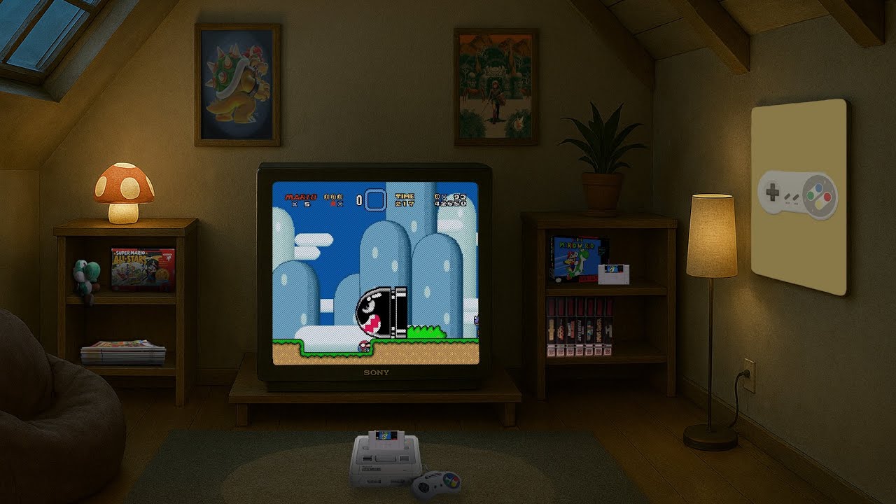 Loft theme - Super Nintendo Entertainment System  - Attract Mode +