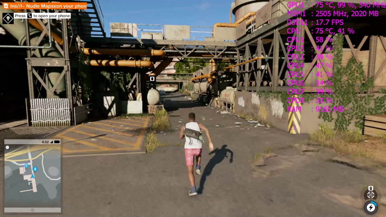 Watch Dogs 2 | GTX 960M | Low/Medium/High/VeryHigh/Ultra