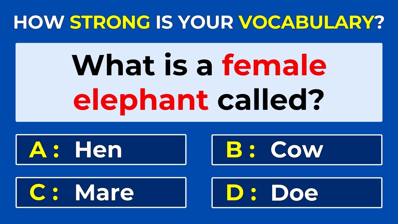 How Strong Is Your Vocabulary? Can You Score 30/30? Find The Correct Term | #Challenge 61