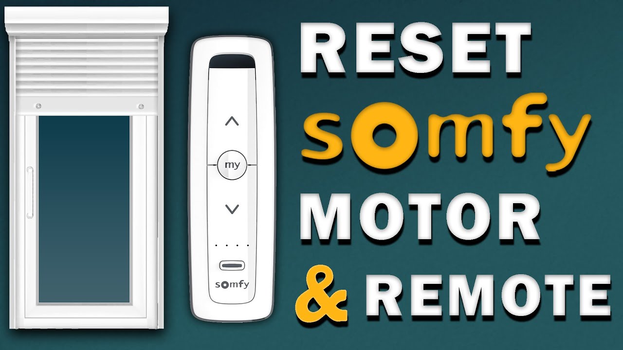 Reset Somfy Motor & Remote to Factory Settings | 1.40 minutes